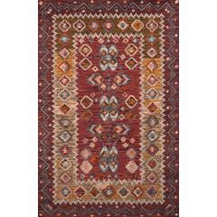 Traditional Rectangle Area Rug, Red, 5' X 8'