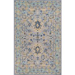 Traditional Rectangle Area Rug, Blue, 5' X 8'