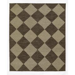 Contemporary Rectangle Area Rug, Brown, 6'3" X 9'