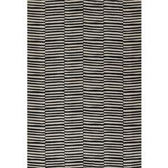 Contemporary Rectangle Area Rug, Black, 5'3" X 7'6"