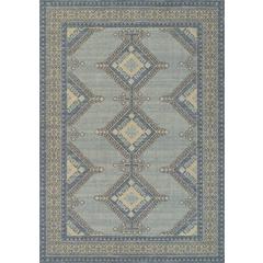 Traditional Rectangle Area Rug, Blue, 6'6" X 9'