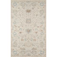 Traditional Rectangle Area Rug, Beige, 6'6" X 9'