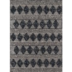 Contemporary Rectangle Area Rug, Charcoal, 6' X 9'
