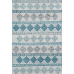Contemporary Rectangle Area Rug, Blue, 6' X 9'