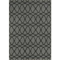 Contemporary Rectangle Area Rug, Charcoal, 5'3" X 7'6"