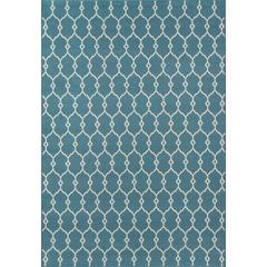 Contemporary Rectangle Area Rug, Blue, 5'3" X 7'6"