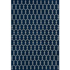 Contemporary Rectangle Area Rug, Navy, 5'3" X 7'6"