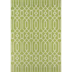 Contemporary Rectangle Area Rug, Green, 5'3" X 7'6"