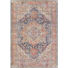 Traditional Rectangle Area Rug, Navy, 7'6" X 9'6"