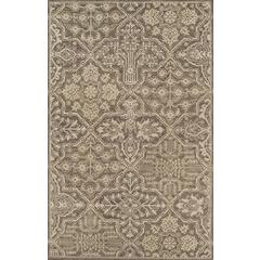 Traditional Rectangle Area Rug, Brown, 7'6" X 9'6"