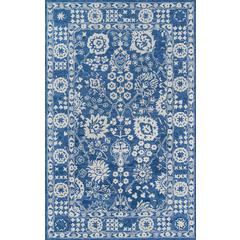 Traditional Rectangle Area Rug, Blue, 7'6" X 9'6"