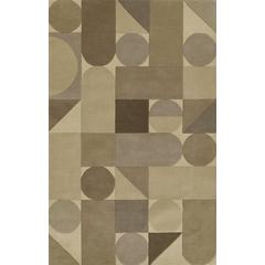 Modern Rectangle Area Rug, Neutral, 9' X 12'