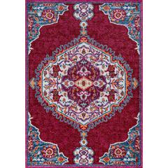 Traditional Rectangle Area Rug, Pink, 9'3" X 12'6"