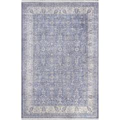 Traditional Rectangle Area Rug, Blue, 5' X 8'
