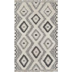 Contemporary Rectangle Area Rug, Black, 7'6" X 9'6"