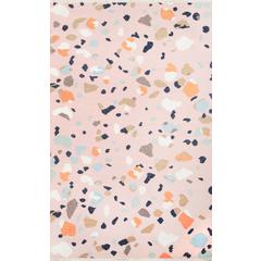 Contemporary Rectangle Area Rug, Pink, 7'9" X 9'9"