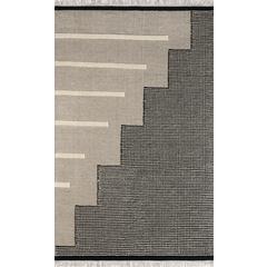 Contemporary Rectangle Area Rug, Black, 7'9" X 9'9"