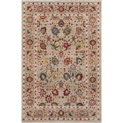Traditional Rectangle Area Rug, Ivory, 5' X 7'5"
