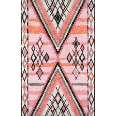 Contemporary Rectangle Area Rug, Pink, 7'6" X 9'6"