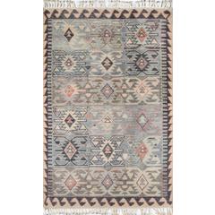 Traditional Rectangle Area Rug, Blue, 8' X 11'