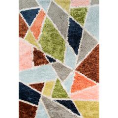 Modern Rectangle Area Rug, Multi, 7'6" X 9'6"