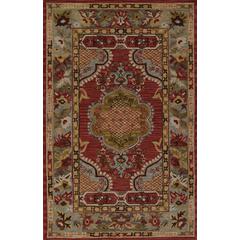 Traditional Rectangle Area Rug, Red, 7'6" X 9'6"