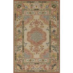 Traditional Rectangle Area Rug, Rose, 7'6" X 9'6"