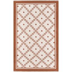 Contemporary Rectangle Area Rug, Rust, 7'6" X 9'6"