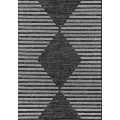Contemporary Rectangle Area Rug, Charcoal, 5'3" X 7'6"