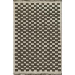 Contemporary Rectangle Area Rug, Charcoal, 6'3" X 9'