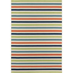 Contemporary Rectangle Area Rug, Multi, 6'7" X 9'6"