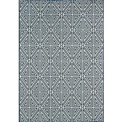 Contemporary Rectangle Area Rug, Navy, 6'7" X 9'6"