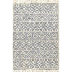 Contemporary Rectangle Area Rug, Blue, 8' X 10'