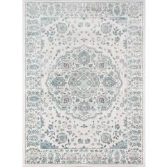 Traditional Rectangle Area Rug, Ivory, 9'3" X 12'6"