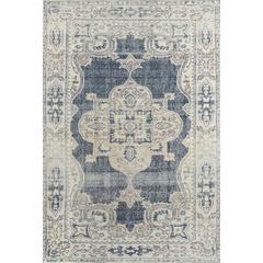 Traditional Rectangle Area Rug, Navy, 9'6" X 12'6"