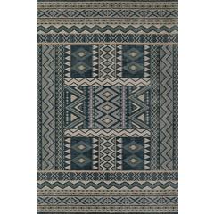 Contemporary Rectangle Area Rug, Blue, 8'11" X 12'6"