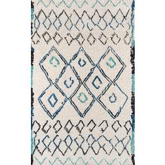 Contemporary Rectangle Area Rug, Ivory, 9' X 12'