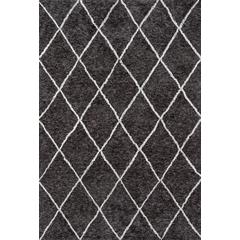Contemporary Rectangle Area Rug, Charcoal, 9' X 12'