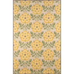 Contemporary Rectangle Area Rug, Yellow, 9' X 12'