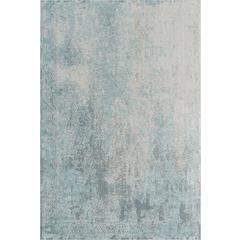 Traditional Rectangle Area Rug, Light Blue, 3'10" X 5'7"