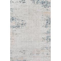 Traditional Rectangle Area Rug, Silver, 3'10" X 5'7"