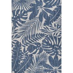 Transitional Rectangle Area Rug, Blue, 6'7" X 9'6"