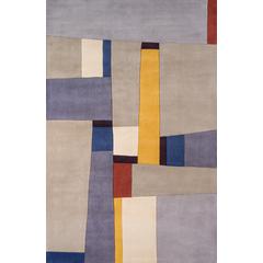 Contemporary Rectangle Area Rug, Grey, 8' X 11'