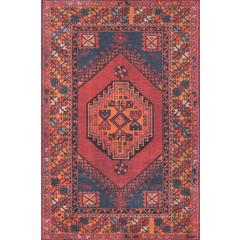 Traditional Rectangle Area Rug, Red, 2' X 3'