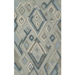 Contemporary Rectangle Area Rug, Blue, 4' X 6'