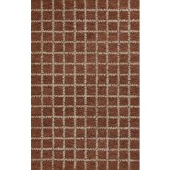Contemporary Rectangle Area Rug, Rust, 2' X 3'