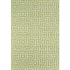Contemporary Rectangle Area Rug, Green, 1'8" X 3'7"