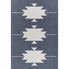 Contemporary Rectangle Area Rug, Denim, 1'8" X 3'7"