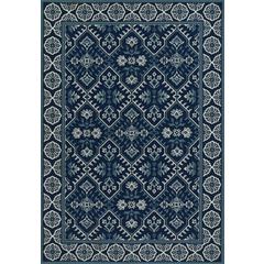 Transitional Rectangle Area Rug, Navy, 1'8" X 3'7"