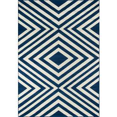 Contemporary Rectangle Area Rug, Navy, 1'8" X 3'7"